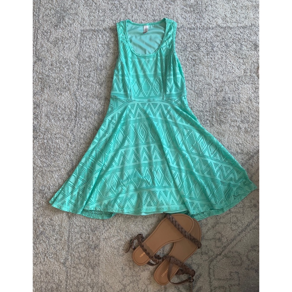 Gorgeous Teal Textured Dress